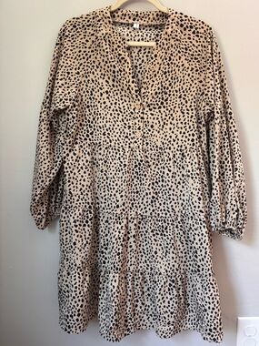 Leopard Print Tiered Dress
